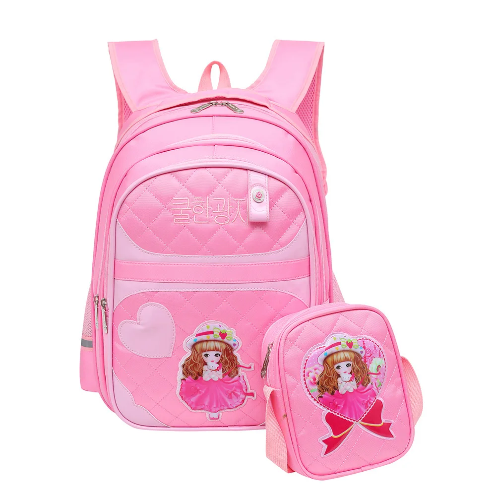 

2019 Children School Bag Orthopedic Backpack Girls Kids Cartoon princess school backpack set Mochila Infantil Primary schoolbags
