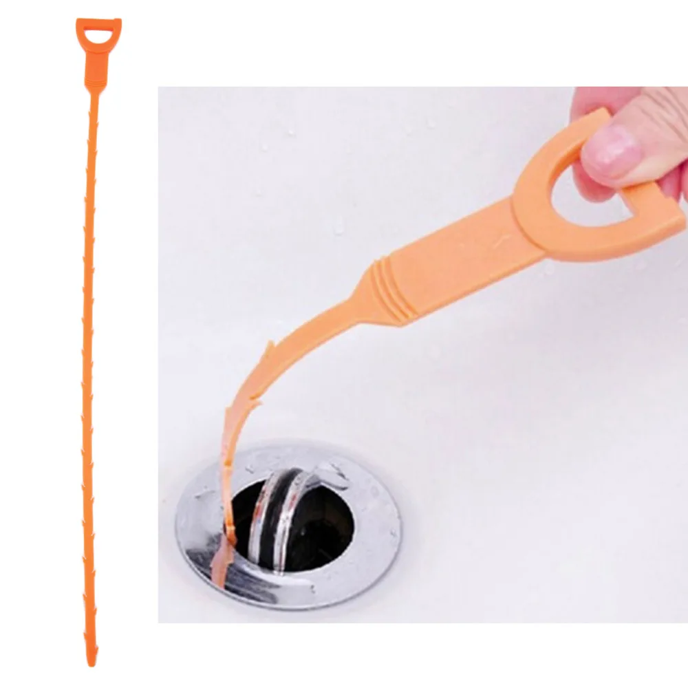 

1Pcs Snake Shaped Sink Cleaner Bathroom Toilet Kitchen Drain Removes Clogged Hairs Cleaning Brush for Home Popular New