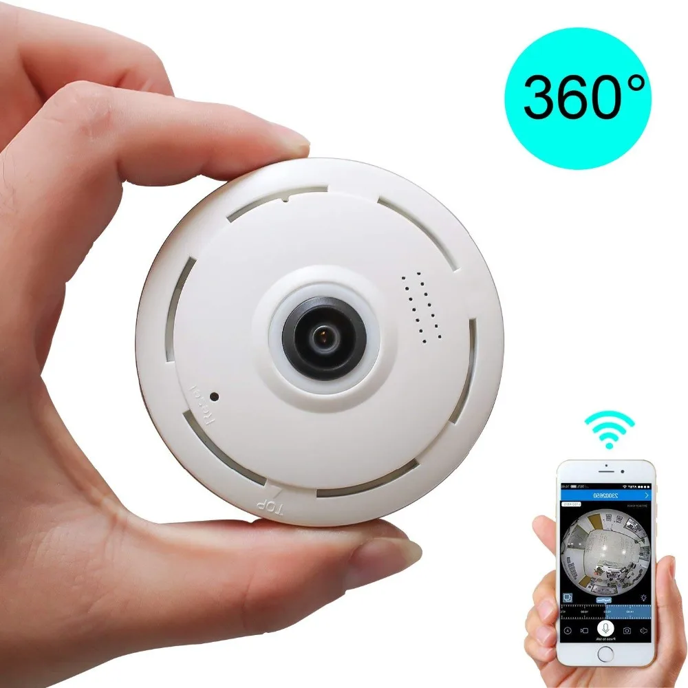 960P панорамная Wi Fi VR камера 360 градусов мини видеонаблюдения 3D беспроводная рыбий