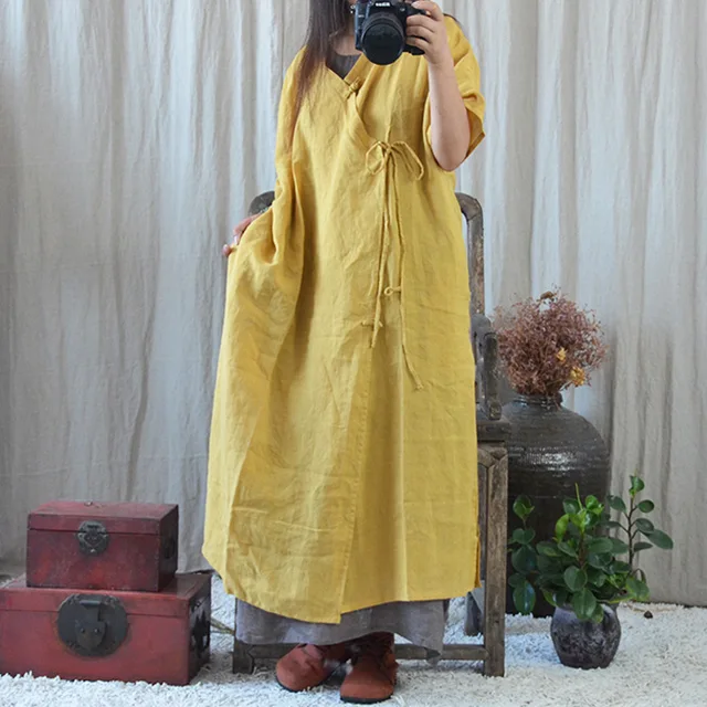 Women String Robes Trench Coat outwear Solid Color Vintage Retro Coat