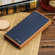 Baellerry England Style Men Knit Long Section Clutch Bag Porta Carte Di Credito Porta Celular Billetera Korean Passport Wallet