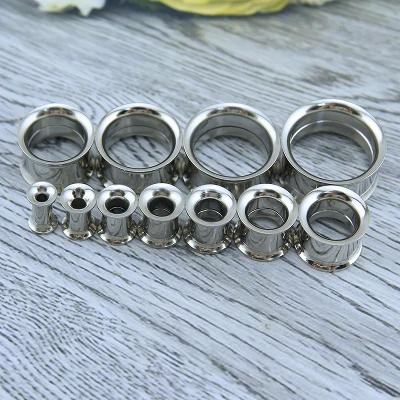 1 пара заглушки для ушей из титановой стали|plugs and tunnels|stainless steel ear plugsear plugs |