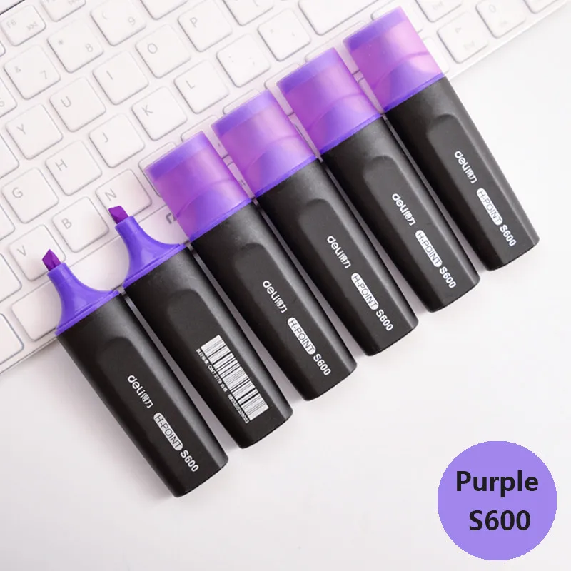 Deli хайлайтеры флуоресцентный маркер-хайлайтер текстовый сепаратор невидимые чернила Mildliner школьные канцелярские принадлежности офисный планировщик 1 - Цвет: S600-Purple