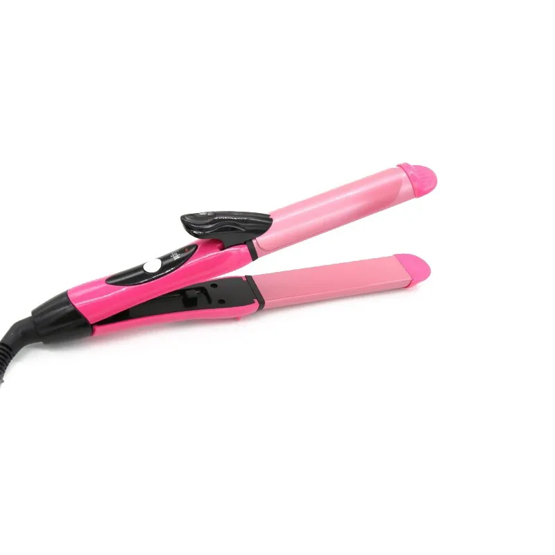 Hot Kemei KM-1055 2 in 1 Professional Hair Straightener Irons Curler Flat Iron Straightening Styling Tools Free Shipping | Бытовая
