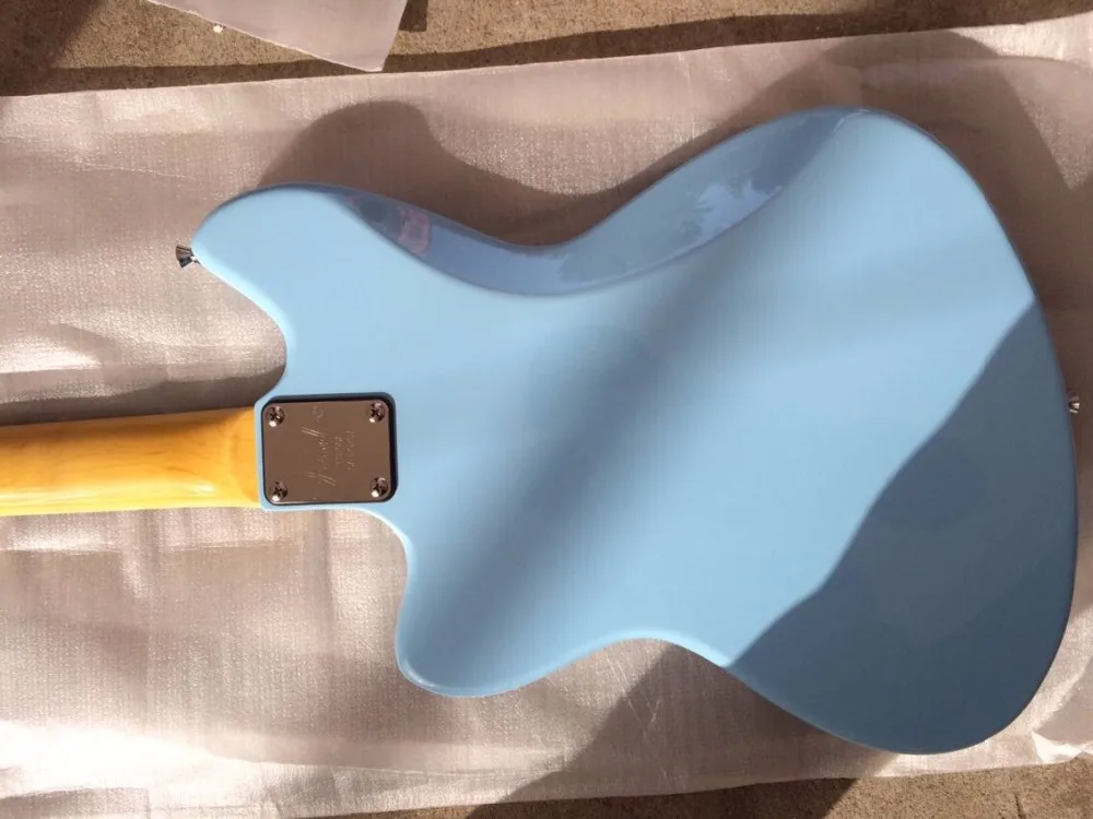 Wholesale new arrival STR Jaguar model Electric Guitar mahogany body,in blue 141001