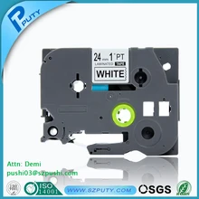 Прямая с фабрики TZe-251 24 мм белая лента ламинированная пленка TZ кассета для маркировки задачи