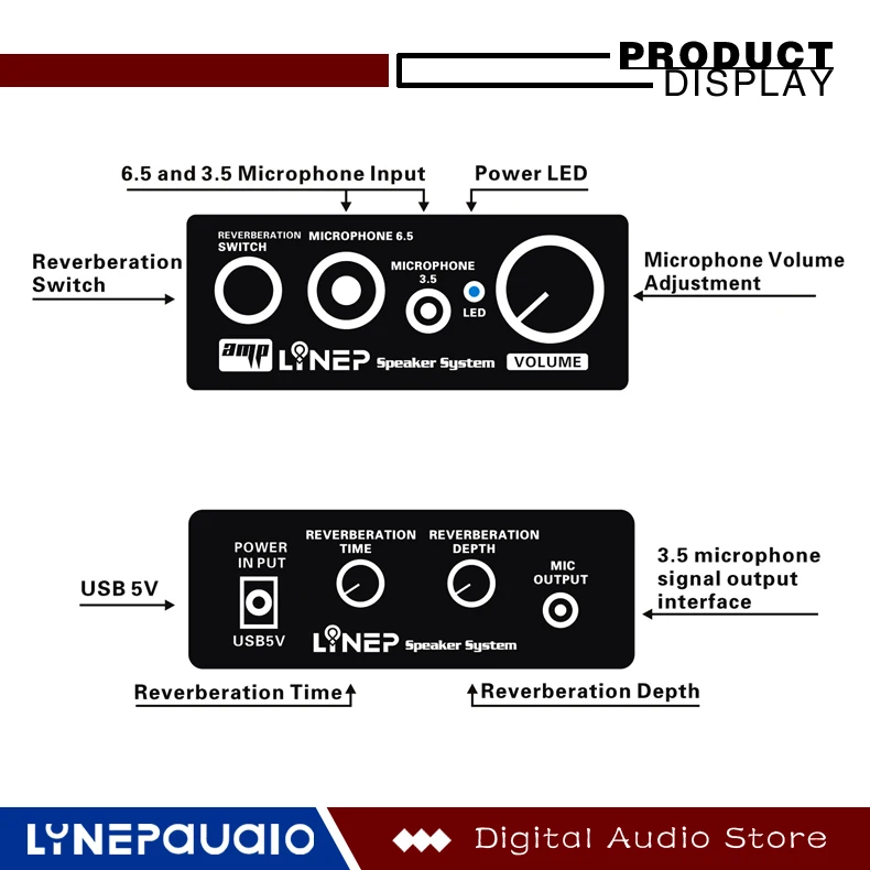 Микрофонный предусилитель 2-Way MIC pre-усилитель реверберации