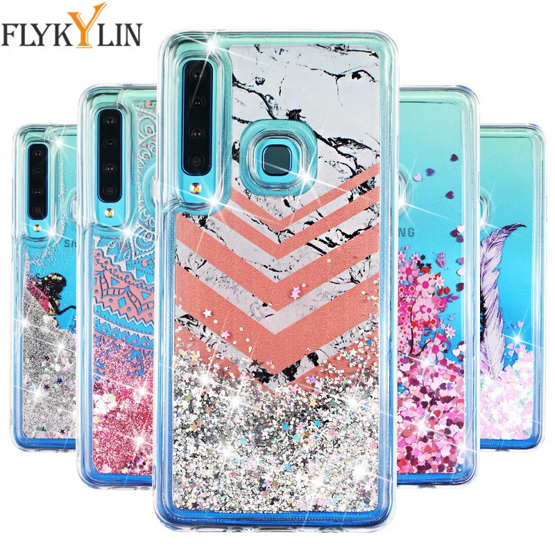 A7 2018 чехол для Samsung Galaxy A9 Чехлы силиконовые мраморные жидкие динамические