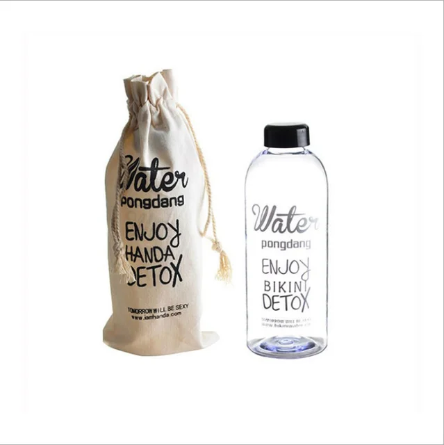 1000ml Fashion Scented Large Water bottle with Bag Water Bottle