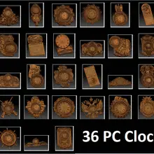 36 шт. 3d STL настенные часы модели набор для ЧПУ маршрутизатор гравер резьба машина Artcam Vectric ЧПУ файлы(ES