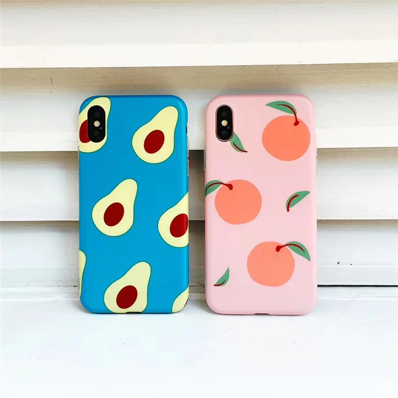 IMIDO Fruit Orange Avocado Phone case For iphone x case