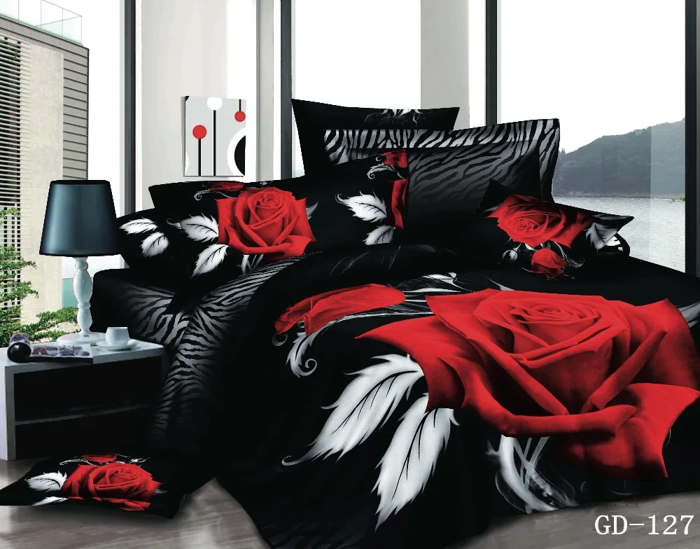Black And Red Bedroom Sets popular black red comforter-buy cheap black red comforter lots Black And Red Bedroom Sets popular black red comforter-buy cheap black red comforter lots