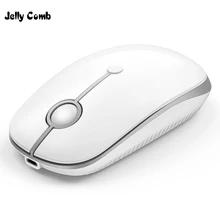 Желе расческа ноутбук Перезаряжаемые Мышь 2,4 ГГц Беспроводной Портативный мобильный Мышь ПК Смарт ТВ 3-кнопочный USB оптическая Сенсор Беспроводные мыши