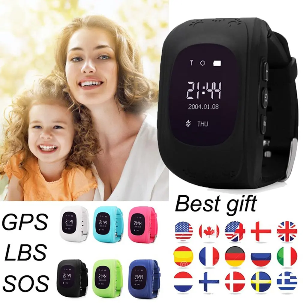 Q50 gps умный ребенок часы наручные часы Q60 SOS вызова Расположение Finder Locator Anti-Потерянный Детские часы для IOS Android