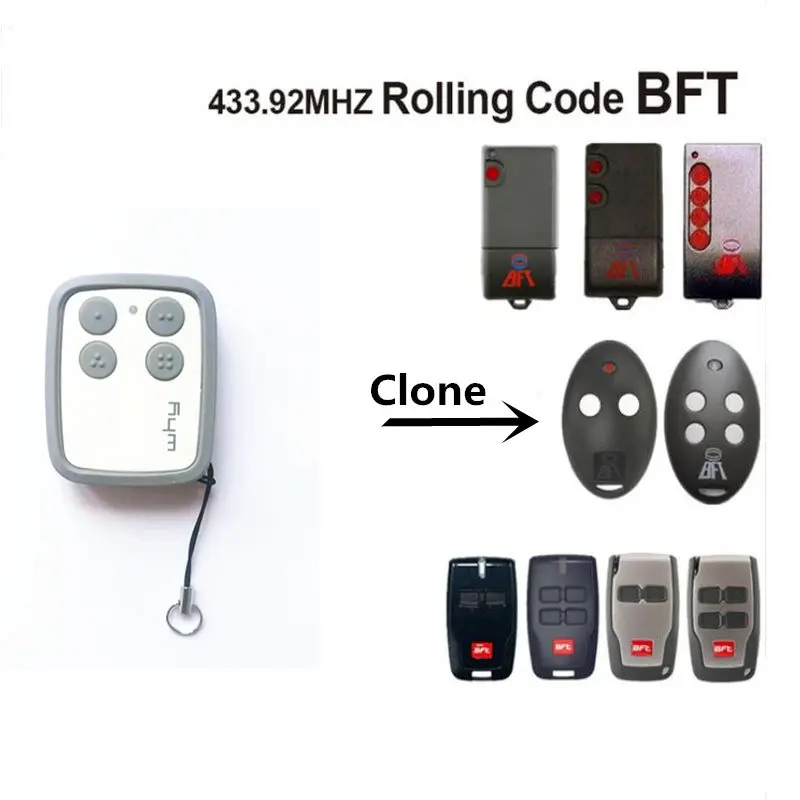 

BFT MITTO2, MITTO4 KLEIO TRC Compatible remote control Rolling code 433.92MHz