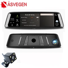 Asvegen Dash Cam 9,88 ''ips экран ADAS 1080P Android двойной объектив зеркало заднего вида Автомобильная камера регистратор DVR gps монитор парковки