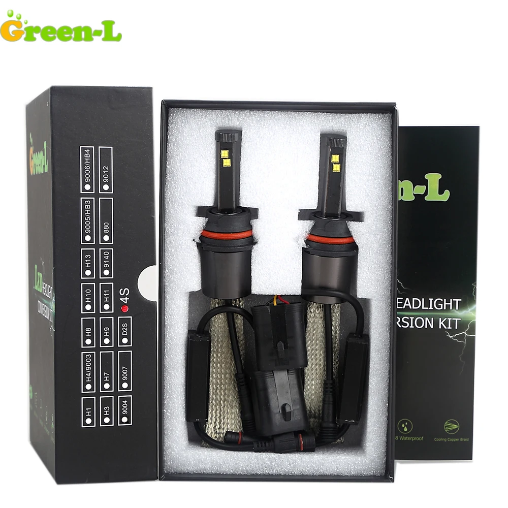 Green L D2S H1 H3 H4 H7 H11 9007 880 9004 9005 9006 Auto Car Led