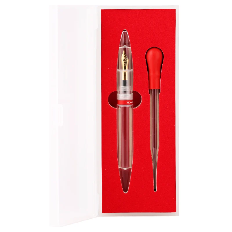 

Creative Large Capacity Drip Style Transparent Fountain Pen Iridium Point 0.5mm 0.38mm for Choose Practice Writing Ink Pens