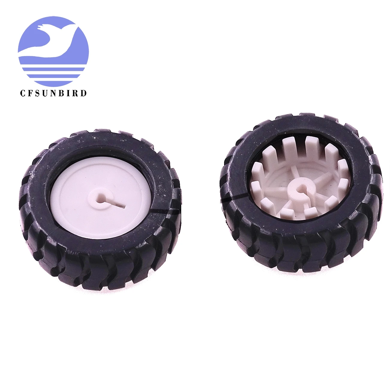 CFsunbird резиновые колеса Шины trye 43*19*3 мм D-hole вал для робота Smart Car платформа DIY RC
