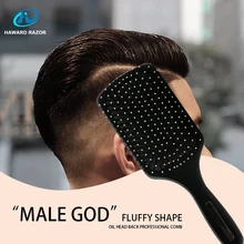 HAWARD Large Square Wooden Hair Paddle Brush Scalp Massage Comb for Womens/Mens Black HAWARD Large Square Wooden Hair Paddle Brush Scalp Massage Comb for Womens/Mens Black