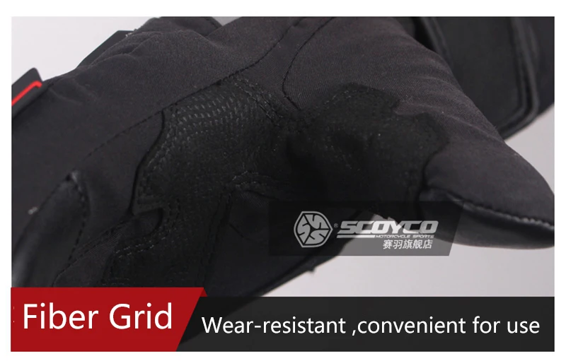 Водонепроницаемые мотоциклетные длинные перчатки для мотокросса теплые Guante зимние перчатки Светоотражающие гоночные Guante Scoyco MC48-2