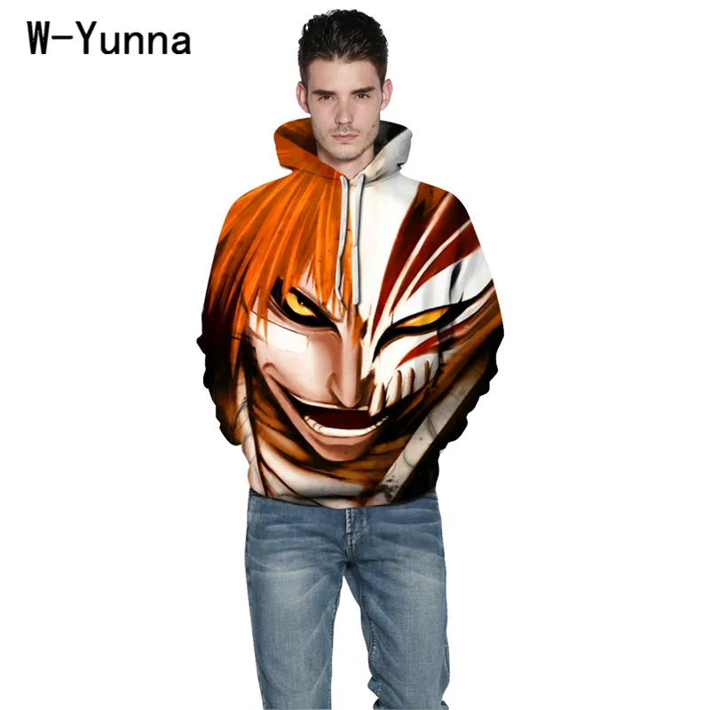 

W-Yunna Trending Products 2019 New Anime 3D Print Outerwear Clothes Mens Winter Plus Size Breathable Hooded Sweatshirts