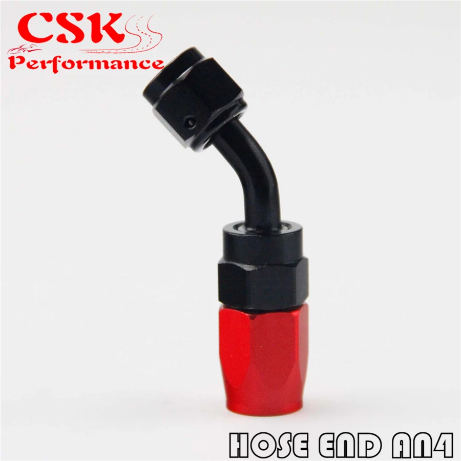 10 AN10 10AN 90 DEGREE SWIVEL ALUMINUM TUBE HOSE END FITTING BLACK UNIVERSAL