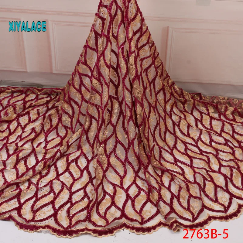 Сапфировое Африканское бархатное кружево свадебное платье Африканское, французское кружево кружевная ткань высококачественное французское кружево с камнями YA2763B-1