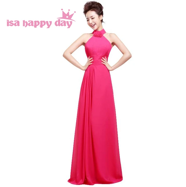 Hot Pink Simply Halter A Line Lace Up Pretty Long 2017 And 2018 Prom Hot Pink Simply Halter A Line Lace Up Pretty Long 2017 And 2018 Prom Dress 15
