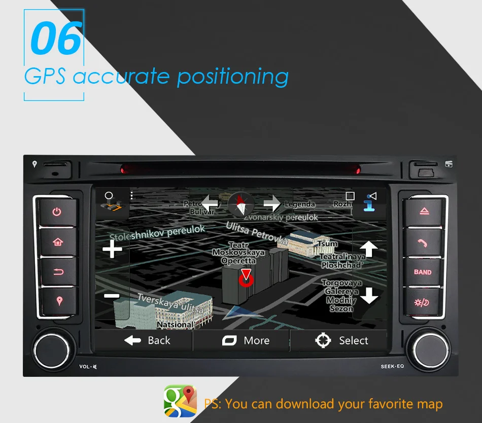 Top Eunavi 2 Din Android 9 Car DVD Player GPS Navi For VW/Volkswagen/Touareg/Transporter T5 With Canbus Wifi Stereo Radio FM DSP RDS 13