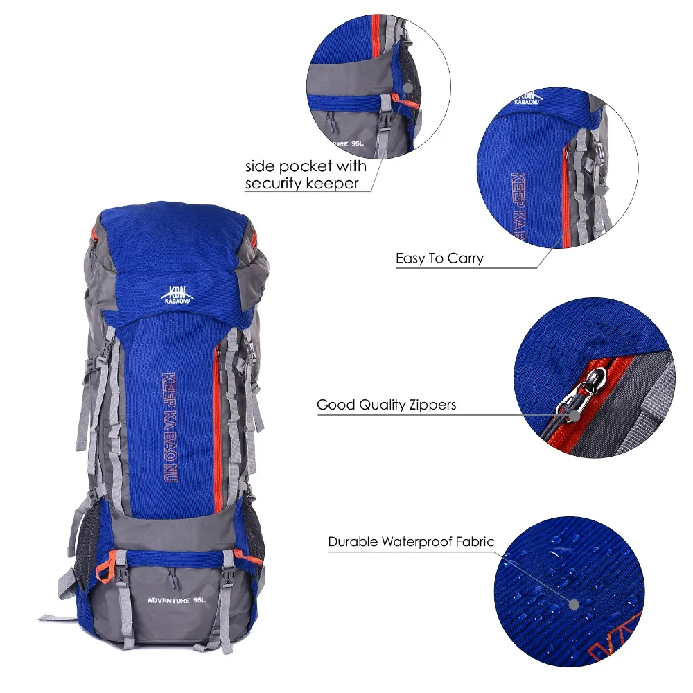 Sheng lun lai 95L нейлоновый рюкзак Водонепроницаемый Прочный Мужской рюкзак поясной защитный ремень износостойкая сумка рюкзак для путешествий