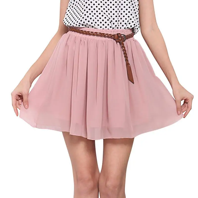 Msaiss Summer Female Short Skirt Chiffon Pleated Mini Skirt Aline Mini Sailor Skirt Skirts