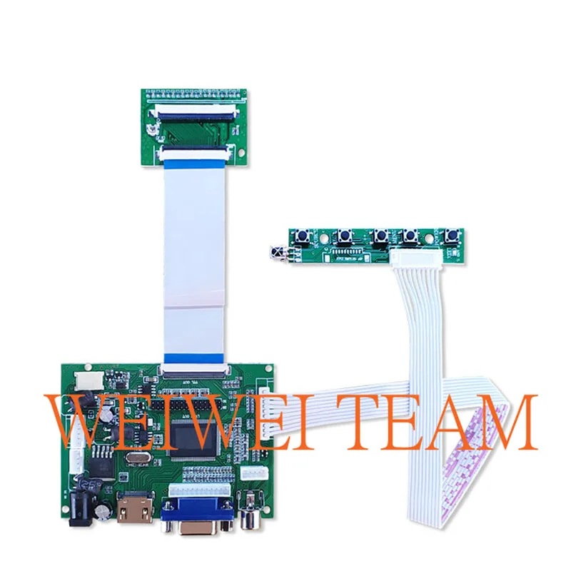 ЖК-дисплей ttl LVDS плата контроллера HDMI VGA 2AV 60PIN для A070VW04 V0 драйвер платы тестирование перед отправкой