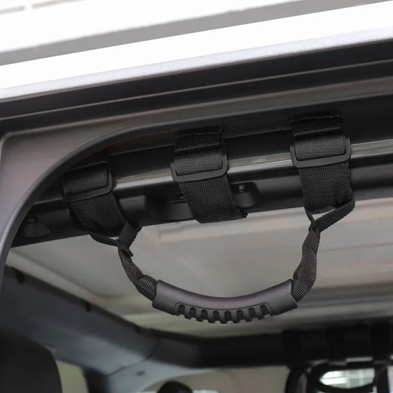 1PCS 2PCS Roll Bar Grab Handles For Jeep Wrangler Accessorise TJ JK YJ 4x4WD Roll Bar Mount Side Grab Handle Handles Kit (2)