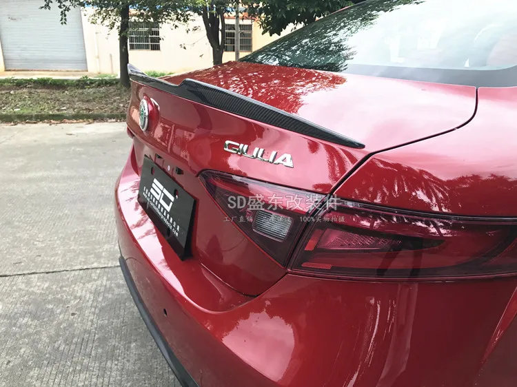 Спойлеры из углеродного волокна заднее крыло багажника спойлер для 17 Alfa Romeo Giulia по EMS