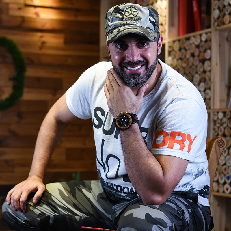 BOBO BIRD Big Men Watch Top Brand Luxury Wood Wristwatch Date Display relogio masculino as Gift Accept Custom Logo V-R15