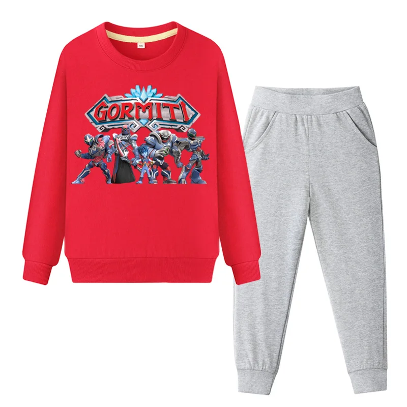 Kids Spring Outdoor Sports Tracksuits Boys Hoodies+Pant Suits Girls Pink Coat Clothing Sets Children Gormiti Clothes Set DY106 (1)