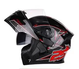 

Motorcycle ABS Helmet DOT Standard Face Lift Helmet Men's Double Lens Anti-fall Helmet Horn Helmet For Men Size M-XXL