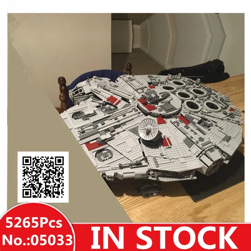 IN STOCK H&HXY 05033 5265Pcs Star Ultimate LEPIN Collector’s wars Toy Millennium Model Falcon Building Blocks Bricks Gift 10179