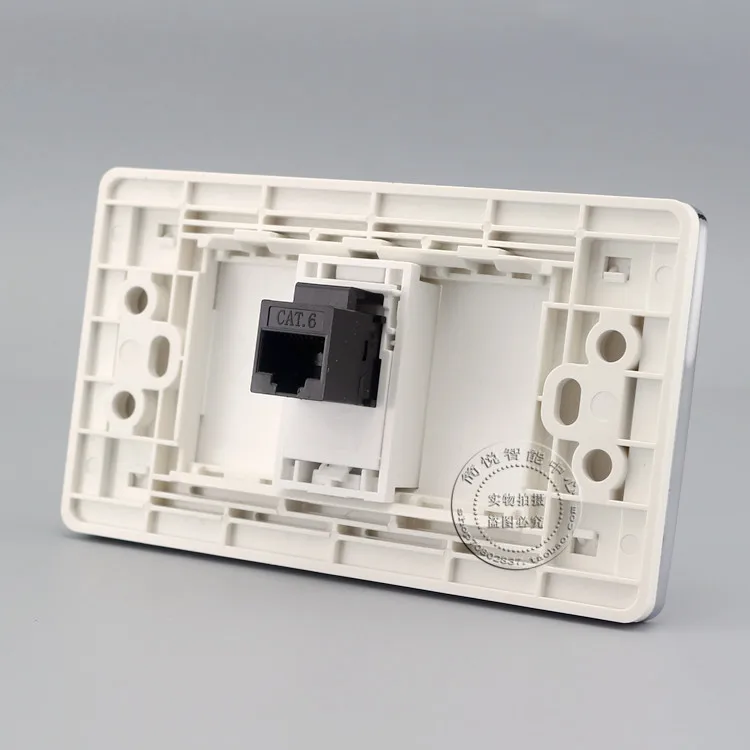 Настенная Лицевая панель 120 мм гигабитная с одним портом CAT6 RJ45 Сеть Ethernet LAN