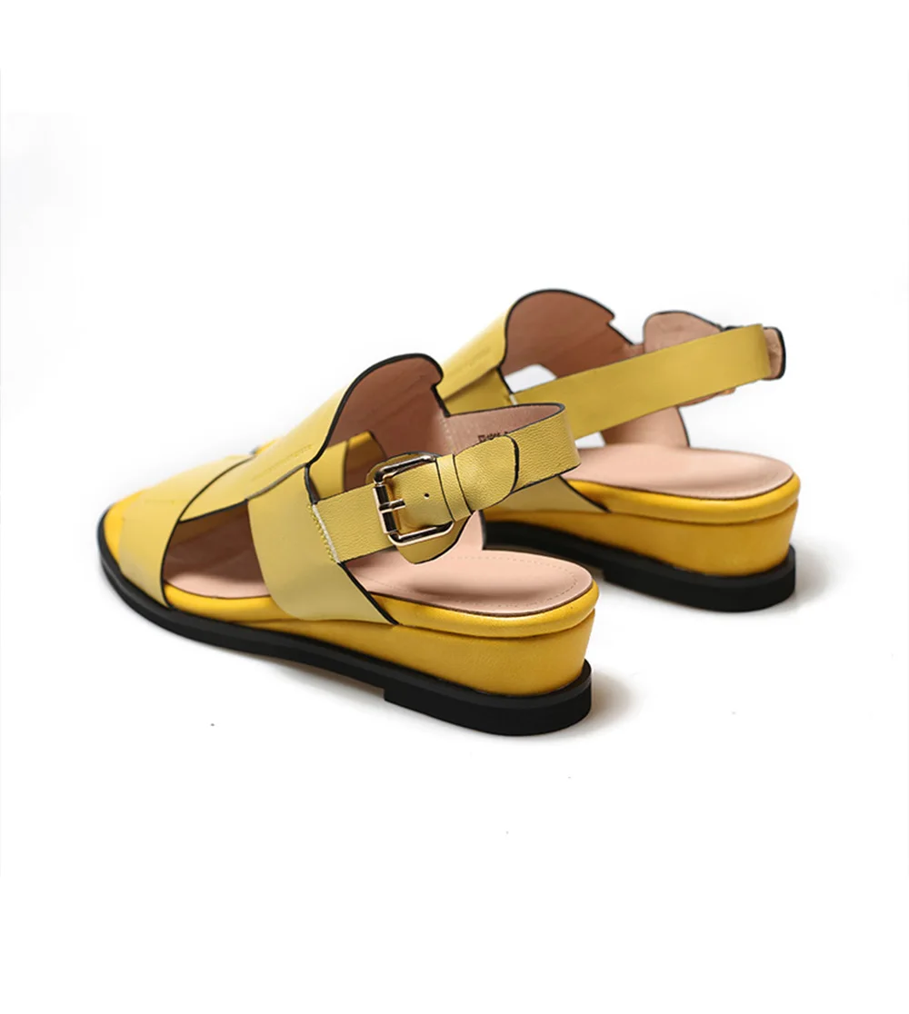 BALLEI/роскошные женские летние сандалии; Высококачественная обувь из натуральной кожи на толстом каблуке; модные однотонные повседневные сандалии с ремешком сзади; S98