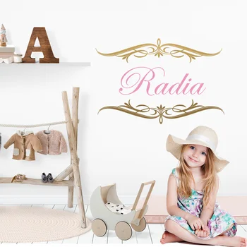 

Personalized Custom Kids Name Vinyl Wall Sticker for babys Rooms Decoration Wall Decals Door Stickers Bedroom Decor wallpaper