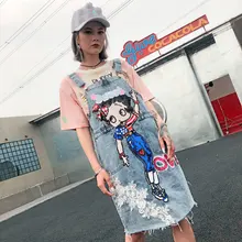 Европейская станция Весна и лето мультфильм девушка блестки цветной бисер в длинном абзаце ремень юбка для женщин