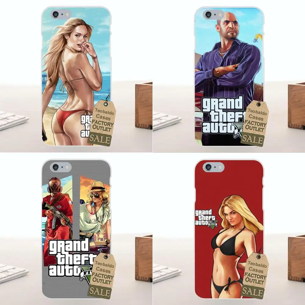 Мягкие чехлы для Apple iPhone 4 4S 5 5C SE 6 6S 7 8 Plus X LG G4 G5 G6 K4 K7 K8 K10 Grand Theft Auto Gta Poster