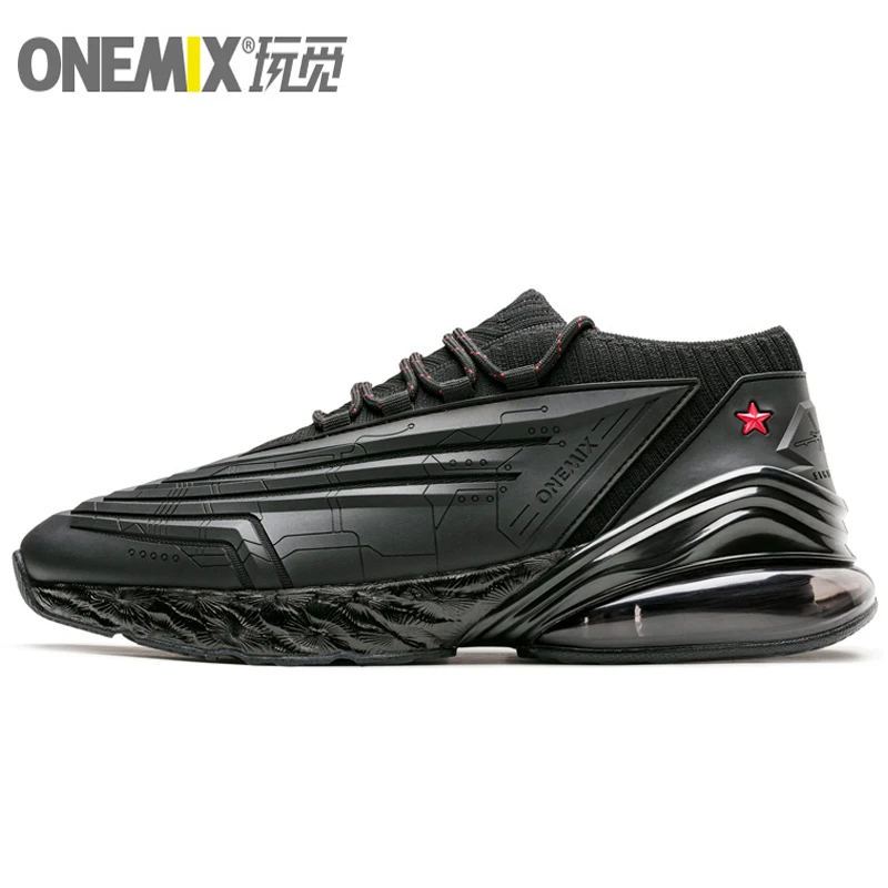 ONEMIX 270 Running Shoes Men Leather Upper Air Cushioning Soft Midsole Sneakers Casual Outdoor Trainers Max 12.5