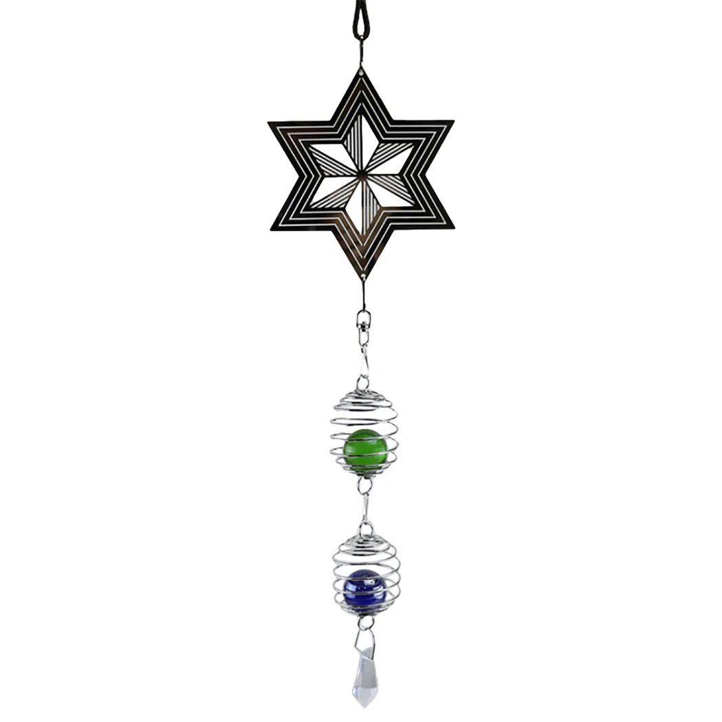 Ретро DIY вращающийся Wind Chime творческие особенности Новинка Металлические украшения висит ремесленные украшения для дома - Цвет: 1