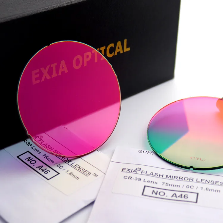 Винтаж Линзы для очков на eBay Colorul зеркало розовая вспышка Цвета EXIA A46 серии