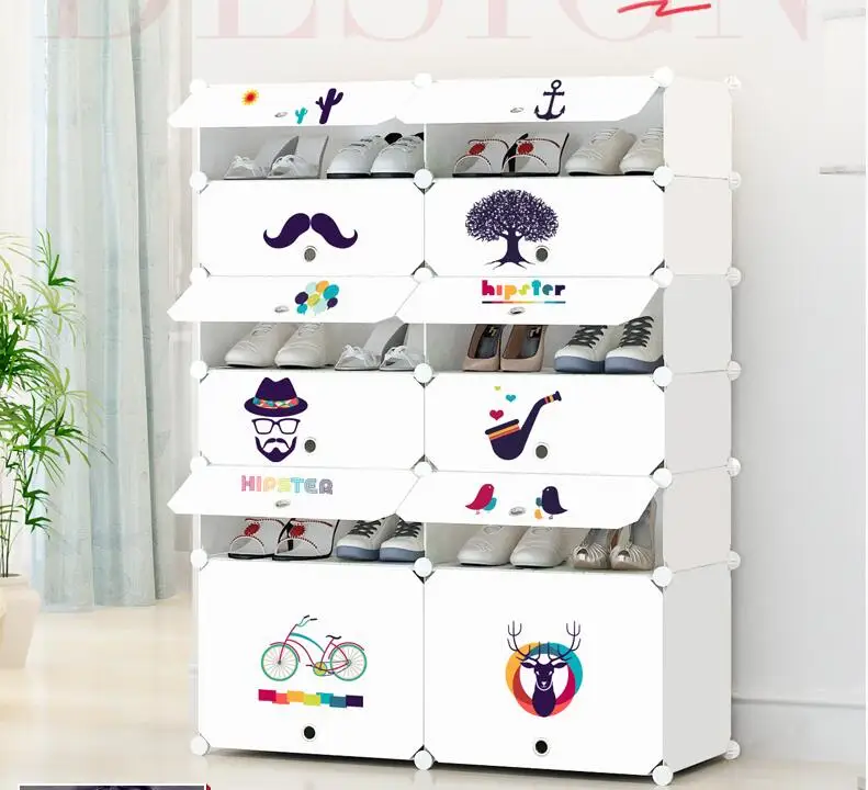 

Shoe rack receive plastic storage contracted and contemporary vestibular ark multilayer multi-function