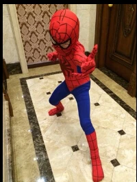 

Free shipping brand Black Red 2 style spiderman cosplay costume 100-190CM boy kid child chidren adult boy birthday party gift