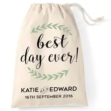 Индивидуальный дизайн лучший день когда-либо Свадьба девичник набор от похмелья подарок на память сумки прием гостей в доме невесты мешки для конфет
